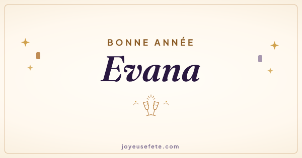 Image « Bonne année Evana » au format large