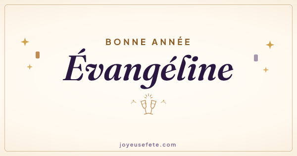 Image « Bonne année Évangéline » au format large