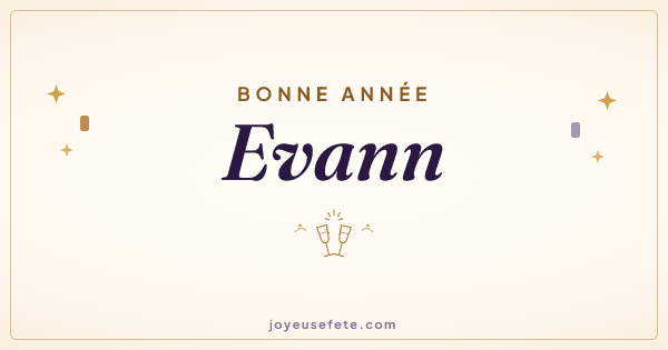 Image « Bonne année Evann » au format large
