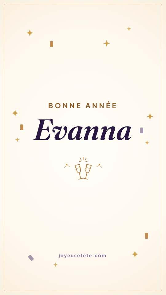 Image « Bonne année Evanna » au format story