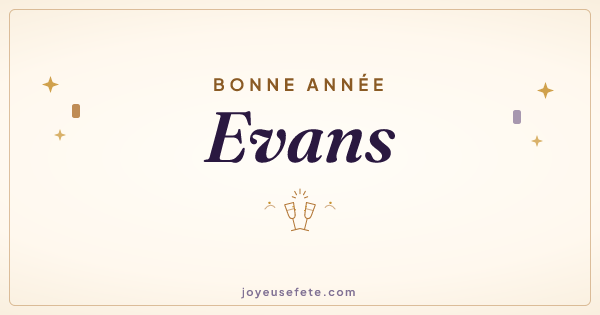 Image « Bonne année Evans » au format large