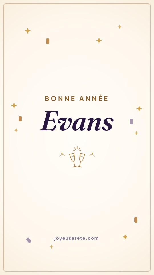 Image « Bonne année Evans » au format story