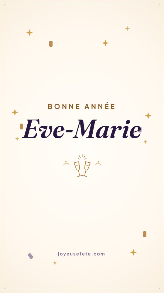 Image « Bonne année Eve-Marie » au format story