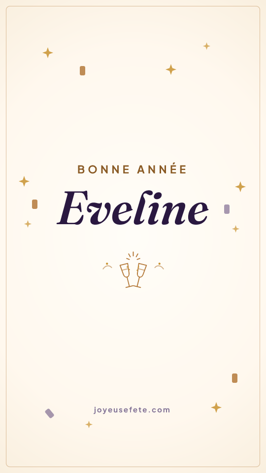 Image « Bonne année Eveline » au format story