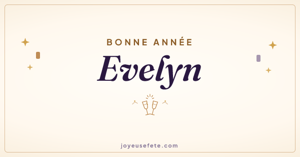 Image « Bonne année Evelyn » au format large