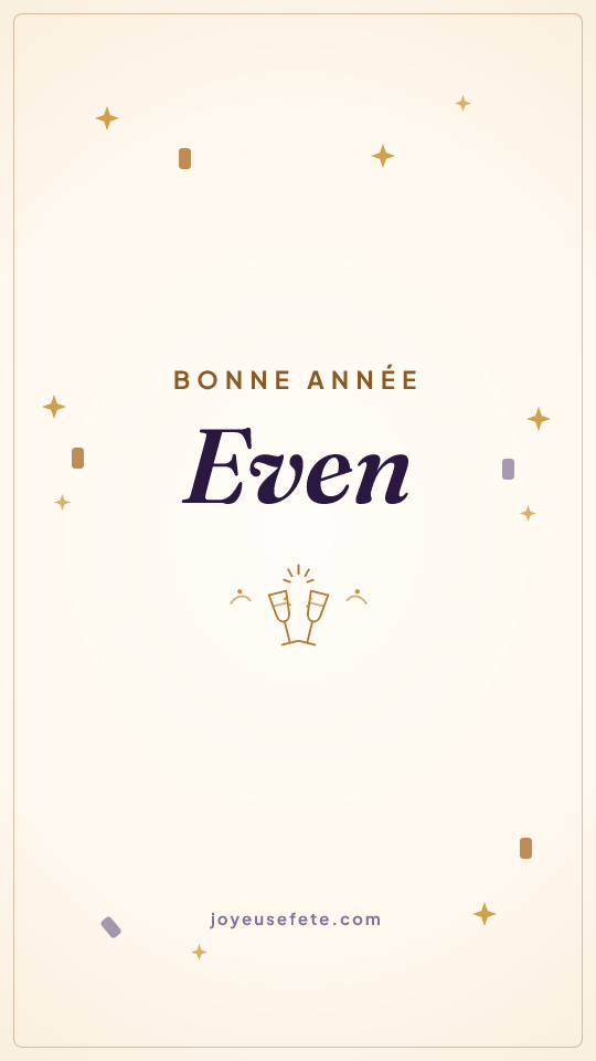 Image « Bonne année Even » au format story