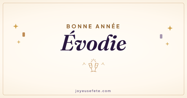 Image « Bonne année Evodie » au format large