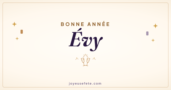 Image « Bonne année Évy » au format large