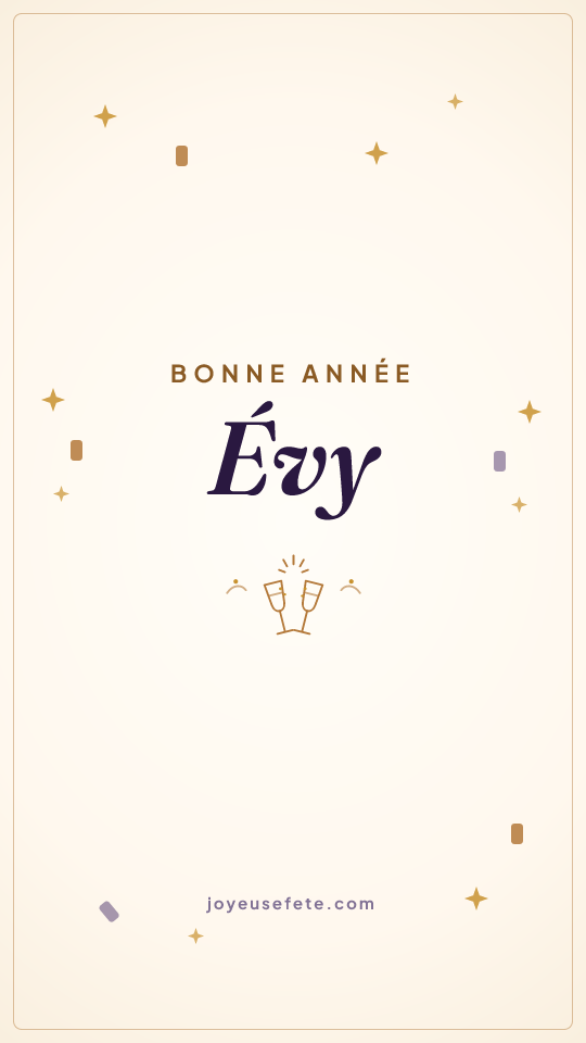 Image « Bonne année Évy » au format story