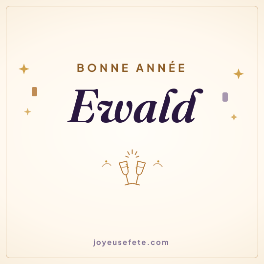 Image carrée « Bonne année Ewald » pour WhatsApp
