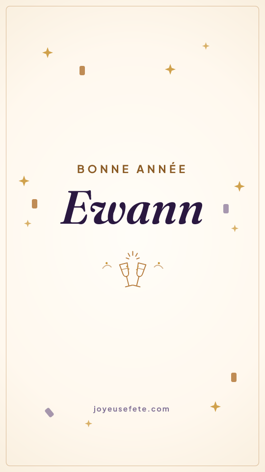 Image « Bonne année Ewann » au format story