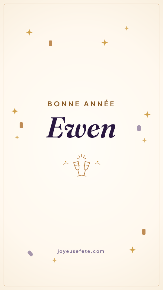 Image « Bonne année Ewen » au format story