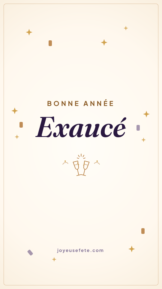 Image « Bonne année Exaucé » au format story
