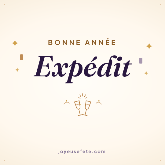 Image carrée « Bonne année Expédit » pour WhatsApp