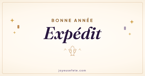 Image « Bonne année Expédit » au format large