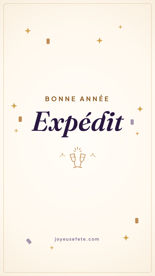 Image « Bonne année Expédit » au format story