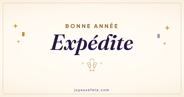 Image « Bonne année Expédite » au format large