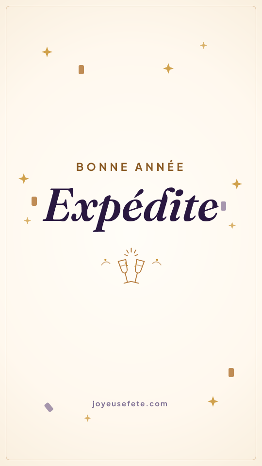 Image « Bonne année Expédite » au format story