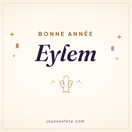 Image carrée « Bonne année Eylem » pour WhatsApp
