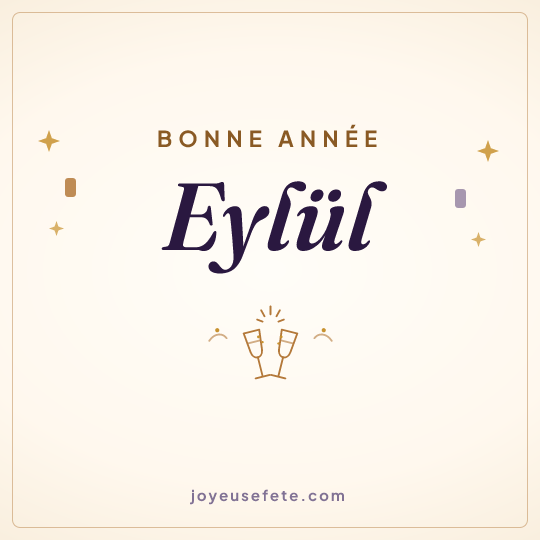 Image carrée « Bonne année Eylül » pour WhatsApp