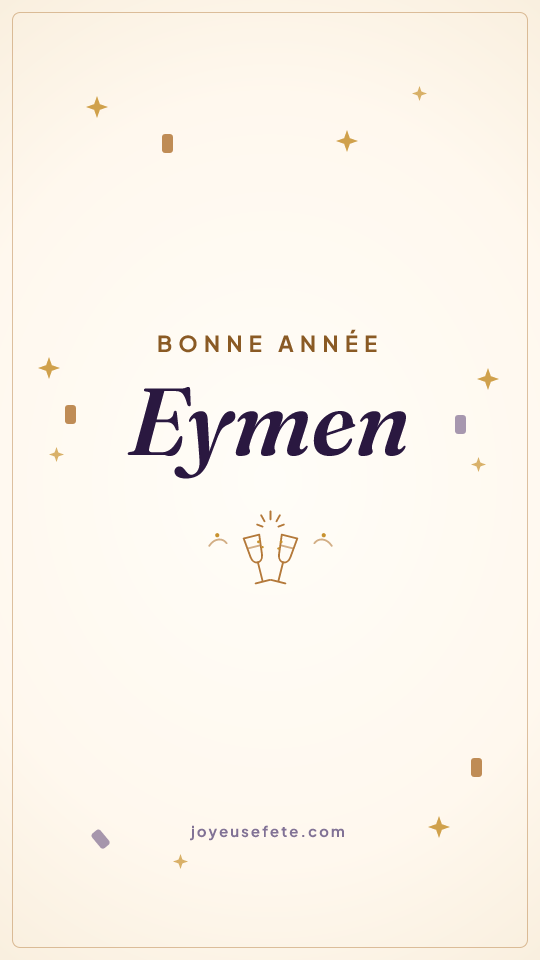 Image « Bonne année Eymen » au format story