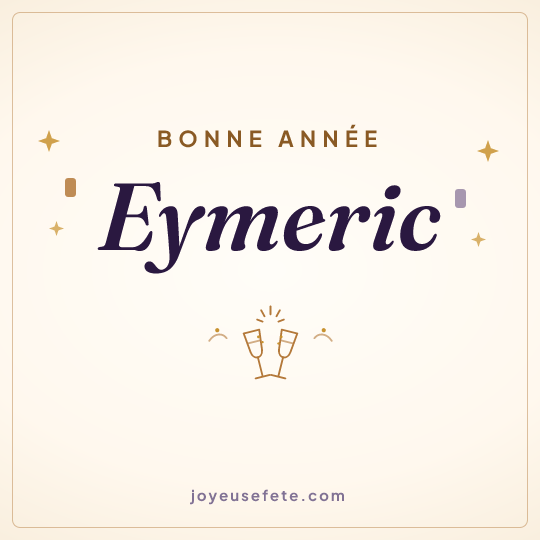 Image carrée « Bonne année Eymeric » pour WhatsApp