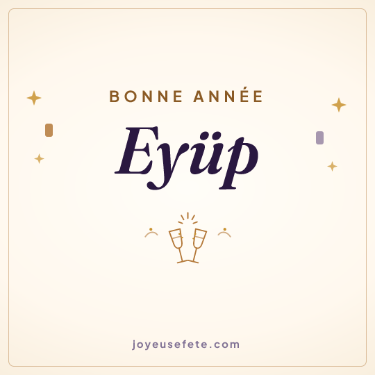 Image carrée « Bonne année Eyüp » pour WhatsApp