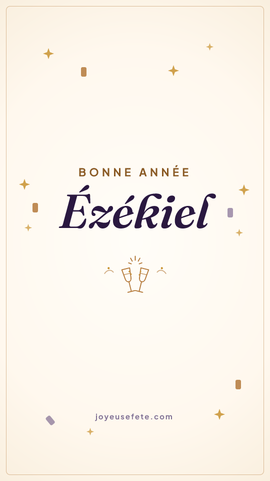 Image « Bonne année Ézékiel » au format story