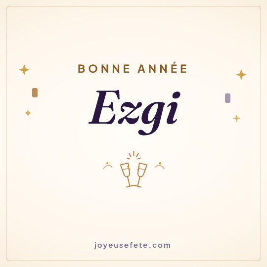 Image carrée « Bonne année Ezgi » pour WhatsApp