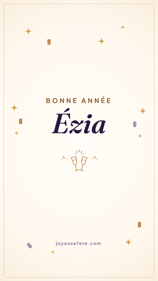 Image « Bonne année Ézia » au format story