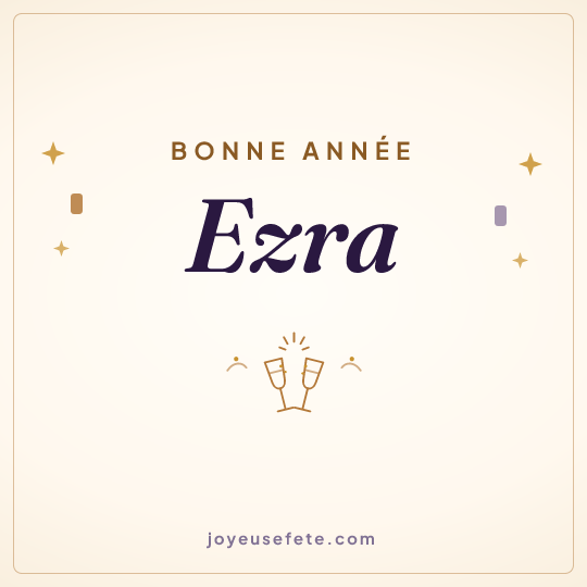 Image carrée « Bonne année Ezra » pour WhatsApp
