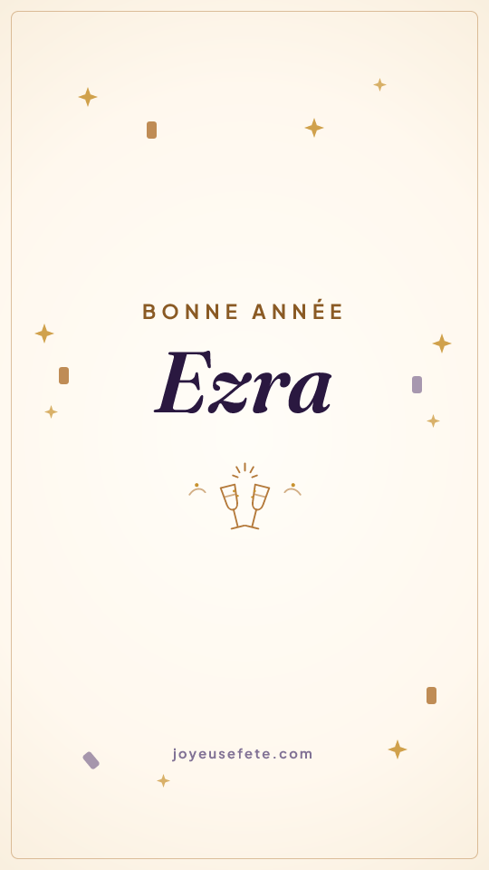 Image « Bonne année Ezra » au format story