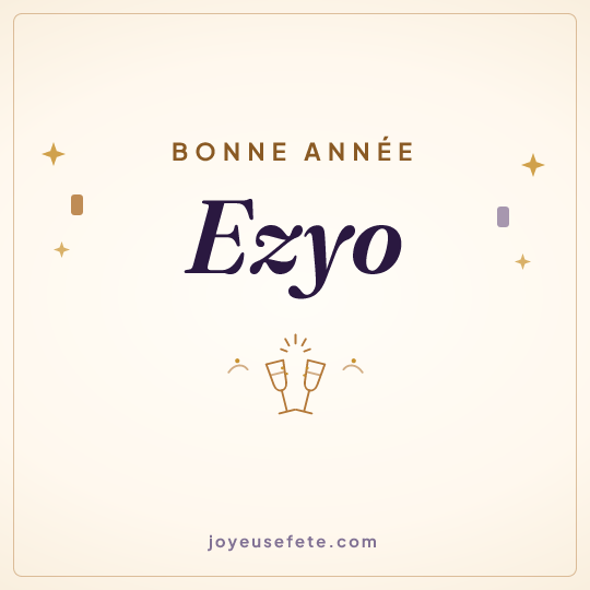 Image carrée « Bonne année Ezyo » pour WhatsApp