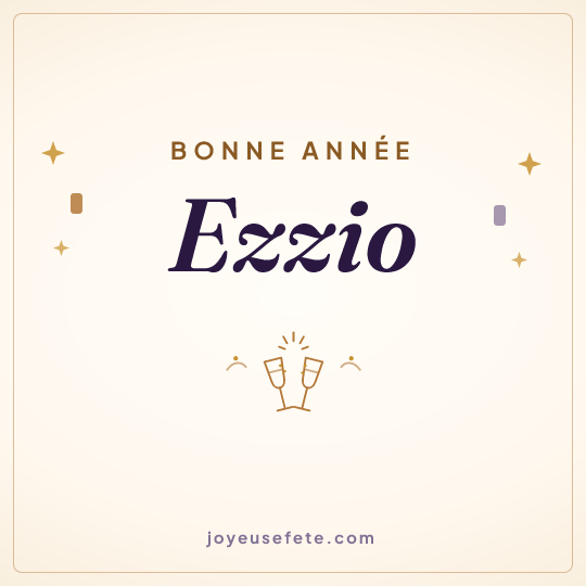 Image carrée « Bonne année Ezzio » pour WhatsApp