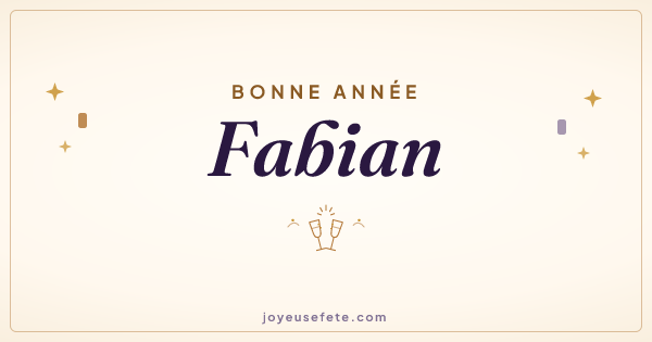 Image « Bonne année Fabian » au format large
