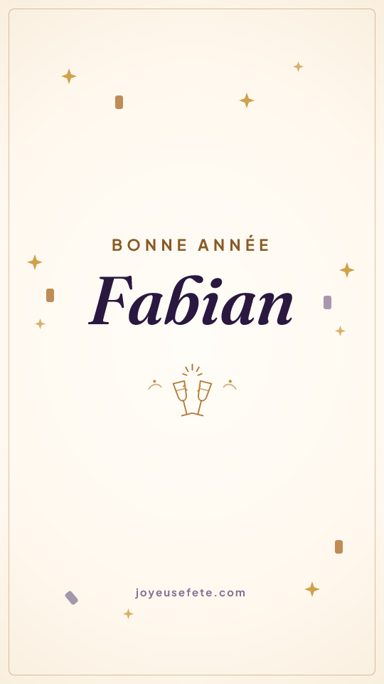 Image « Bonne année Fabian » au format story