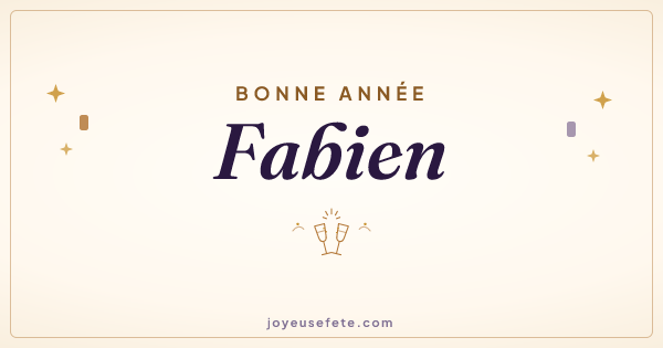 Image « Bonne année Fabien » au format large