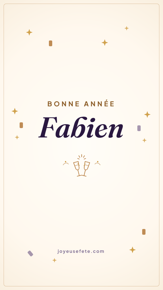 Image « Bonne année Fabien » au format story