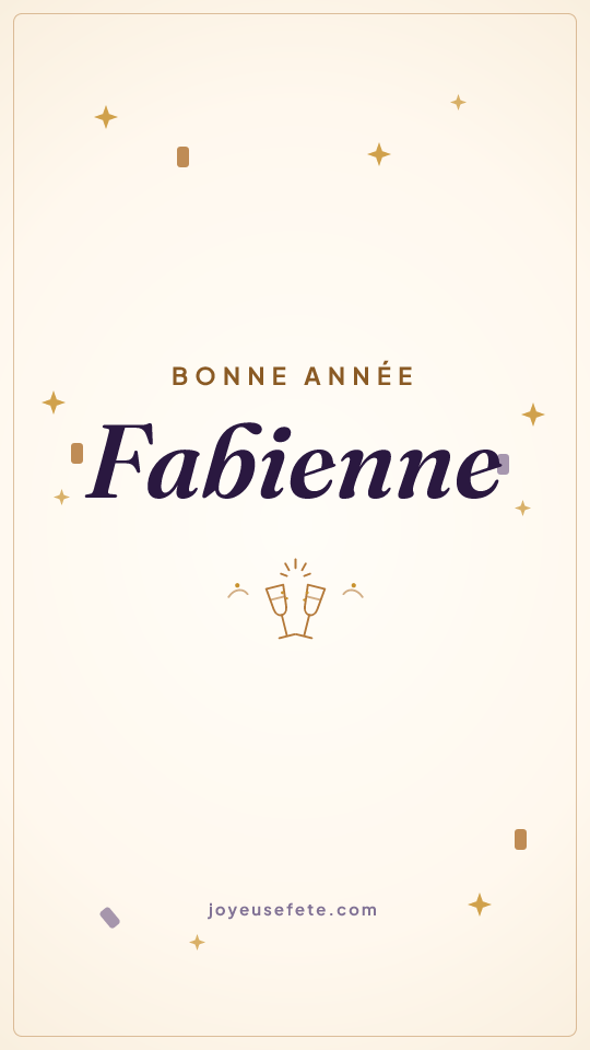 Image « Bonne année Fabienne » au format story