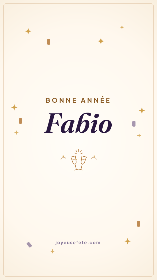 Image « Bonne année Fabio » au format story