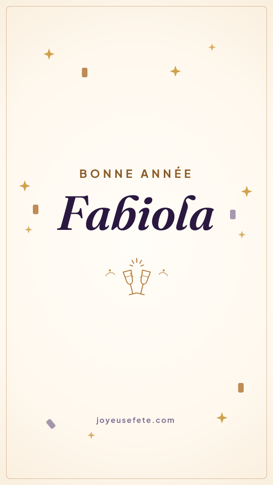 Image « Bonne année Fabiola » au format story