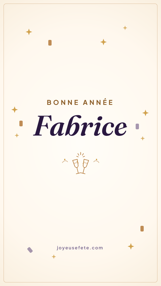 Image « Bonne année Fabrice » au format story