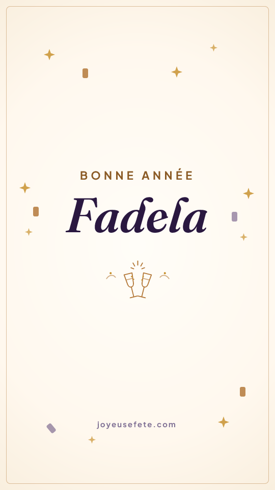 Image « Bonne année Fadela » au format story