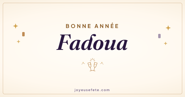 Image « Bonne année Fadoua » au format large