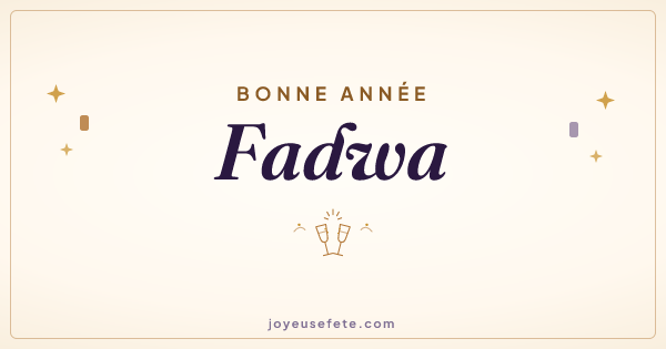 Image « Bonne année Fadwa » au format large