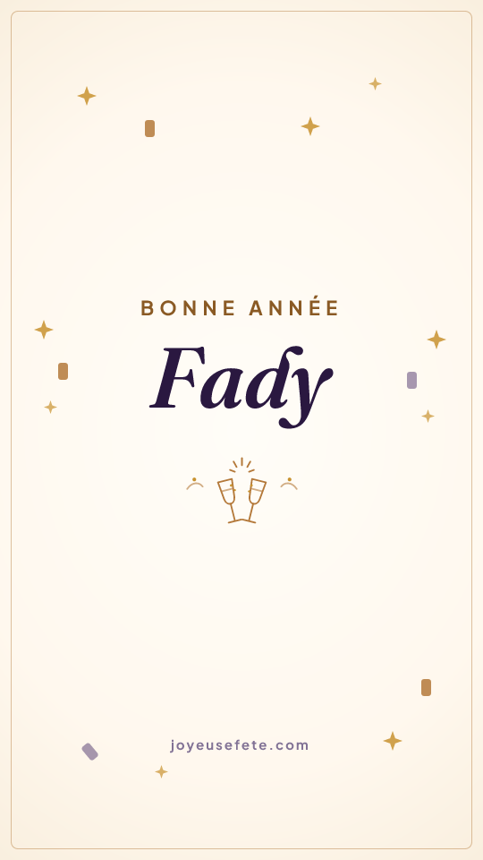 Image « Bonne année Fady » au format story