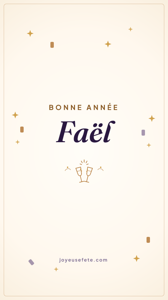 Image « Bonne année Faël » au format story