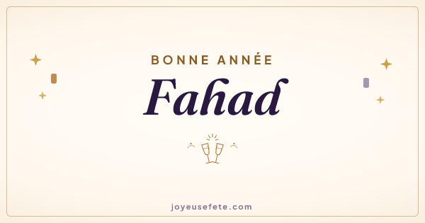Image « Bonne année Fahad » au format large