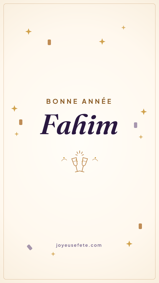 Image « Bonne année Fahim » au format story