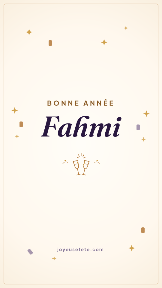 Image « Bonne année Fahmi » au format story